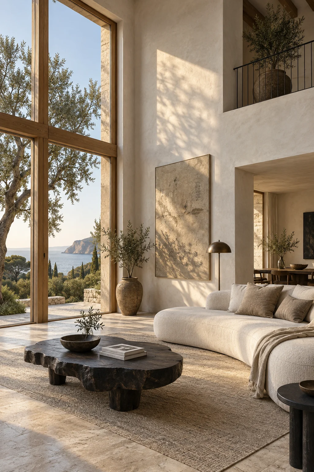 A thoughtfully appointed Mediterranean living room